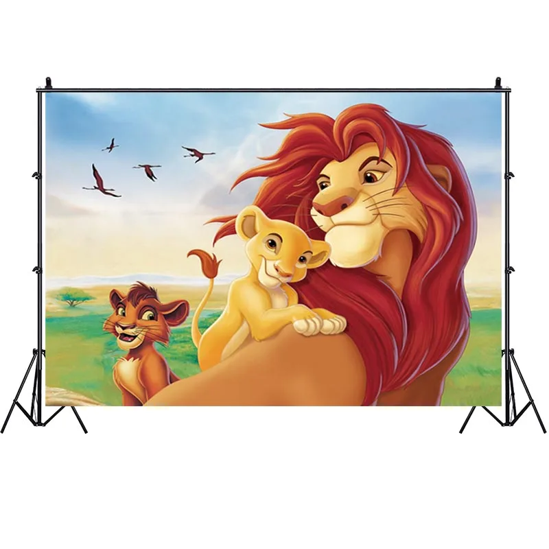 Lion Backdrops African Grassland Animal Baby Shower Kids Birthday Party King Photo Background Photocall Prop Decoration Banner