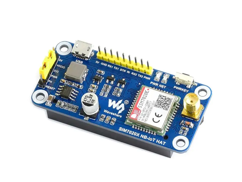 Шляпа Waveshare NB IoT для Raspberry Pi на базе SIM7020E B1/B3/B5/B8/B20/B28 поддерживает LWM2M/COAP/MQTT и т.