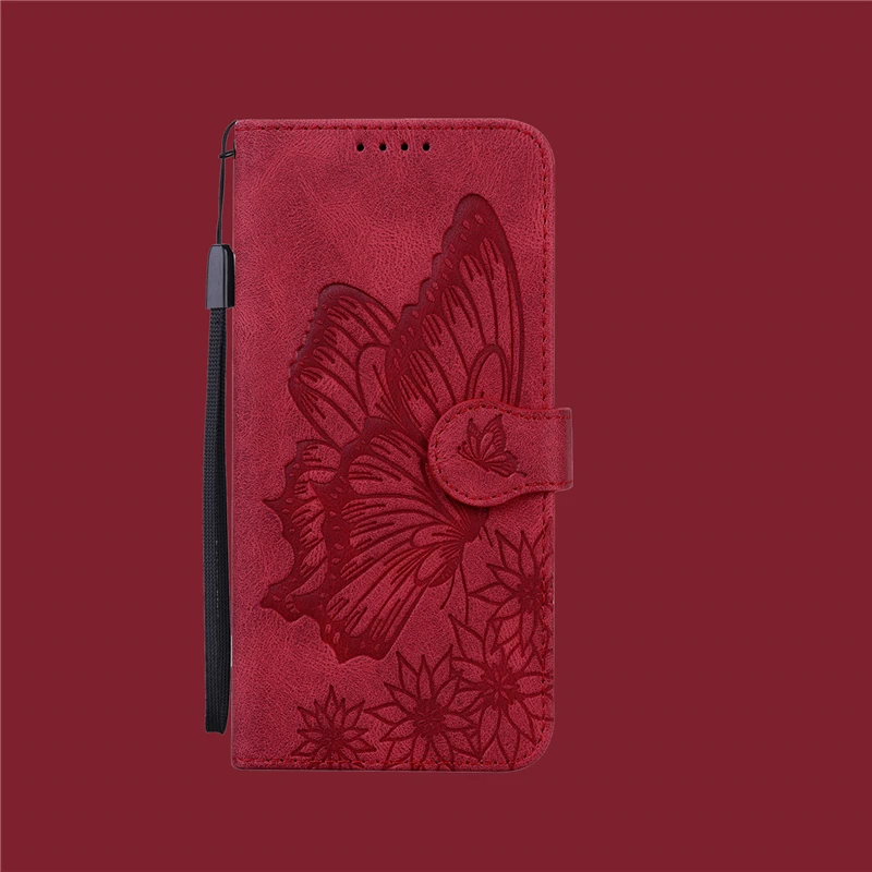 New Retro Embossed Big Butterfly Pattern For Huawei P Smart 2021 5G For Huawei Honor 10X Lite 5G Wallet Case Cover waterproof case for huawei Cases For Huawei