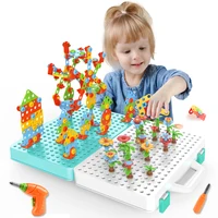 Electric Drill Nut Disassembly Match Tool Toys Children Educational Assembled Blocks Sets Tools For Boys Design Building Toys 1