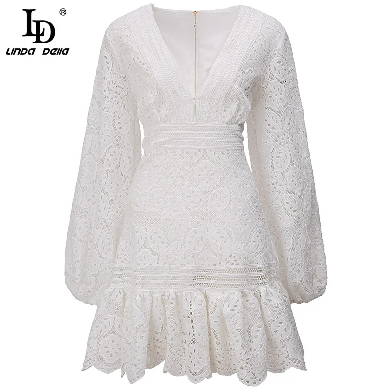 LD LINDA DELLA Designer Autumn Elegant Hollow Out