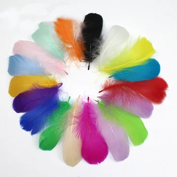 

10 packs of mixed color dyed goose feather DIY color feather feather filled natural feather diy jewelry material
