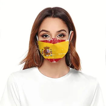 

Mouth Mask Bacteria Proof Health PM2.5 Care Masks Print Reusable Protective Dustproof Adult Unisex Women National Flag Pattern