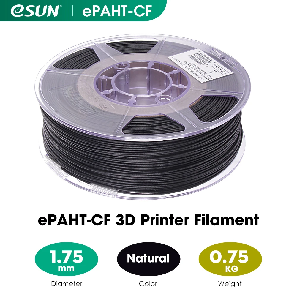 Esun Refus Carbon Fiber Filled Nylon Pa6 Cf 1.75mm 3d Printer Filament