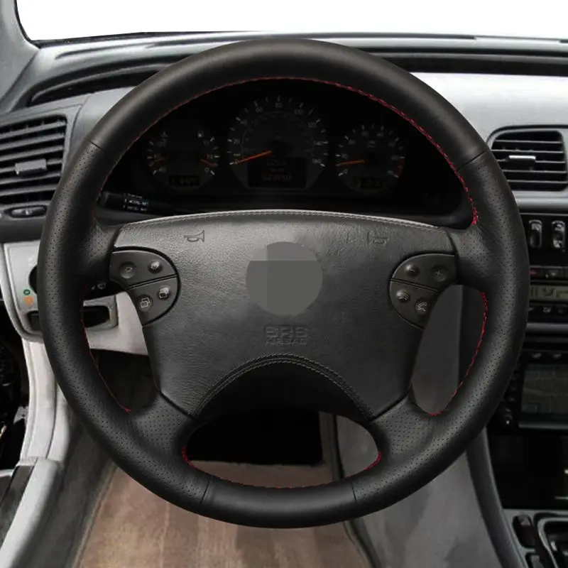 Для Mercedes-Benz W210 e-класс E320 2000 2001 2002 обувь черного цвета из натуральной кожи чехол