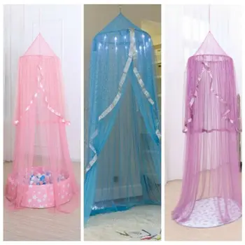 

Kid Baby Bed Bedcover Mosquito Net Curtain Bedding Round Dome Tent Home Supply