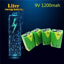Low price high quality 9V 1200mAh rechargeable battery for instruments Ni-MH battery packs For Toys Smoke lithium ion battery