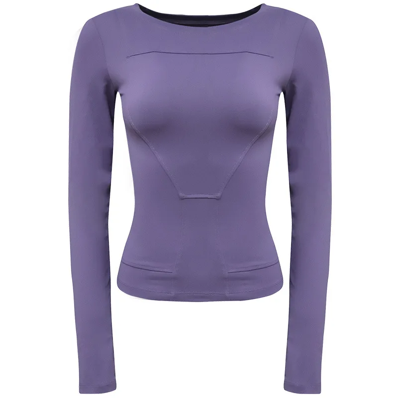 Спорта тренажерного зала и Для женщин Фитнес женская футболка длинный рукав, для йоги топ в форме ромбов и эффектом «пэчворк Женский тренажерный зал топы Спортивная одежда Для женщин