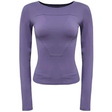 Спорта тренажерного зала и Для женщин Фитнес женская футболка длинный рукав, для йоги топ в форме ромбов и эффектом «пэчворк Женский тренажерный зал топы Спортивная одежда Для женщин