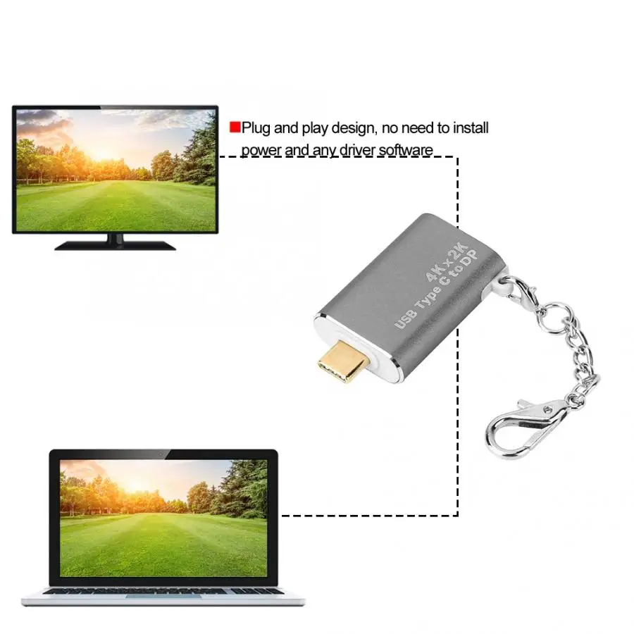 Адаптер преобразователя типа с-DP Displayport 4K x 2K для планшета мобильного телефона