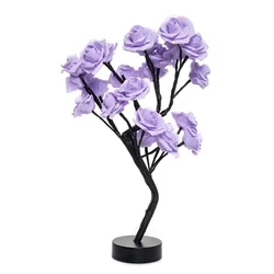 2022NEW LED Table Lamp Lights Rose Flower Tree USB Night Lights Home Decoration Parties Xmas Christmas Wedding Bedroom Decor