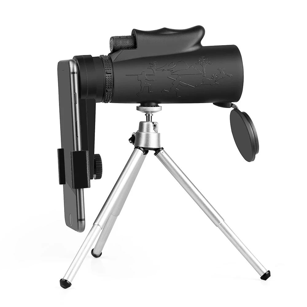 

BIJIA HD 10x42 Monocular BAK4 Prism Living Waterproof Telescope for Outdoor Hunting Camping with Phone Clip Tripod