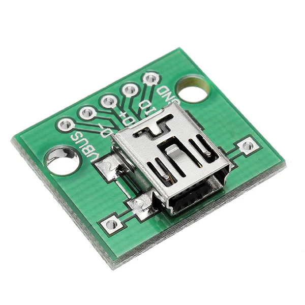 LEORY 1 шт. USB для DIP Женская головка Mini-5P патч для DIP 2,54 мм плата адаптера