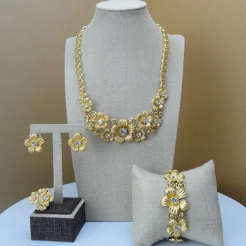 

Yuminglai 2019 Fashion Luxury Dubai Ladies Flower Jewelry Sets FHK6887