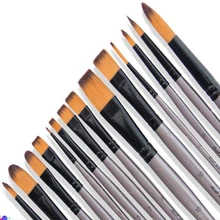 Школьные поставщики, кисть для рисования, чистый красный соболь, круглые краски, кисти для художественного Ремесла, масляного рисунка, акриловые акварельные краски, набор