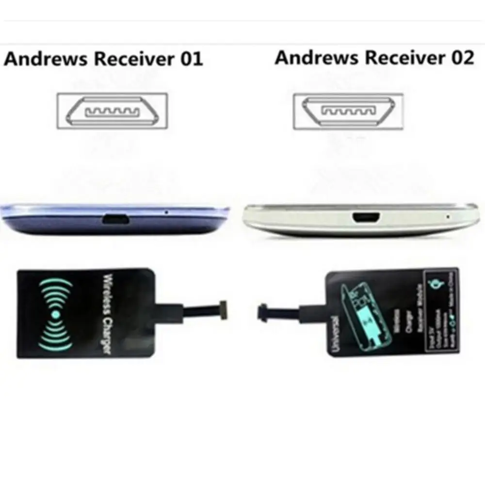 Беспроводной Qi индукционное зарядное устройство приемник зарядный адаптер для iphone 7 6 6S TypeC 5 samsung huawei Micro USB IQ Pad док-разъем