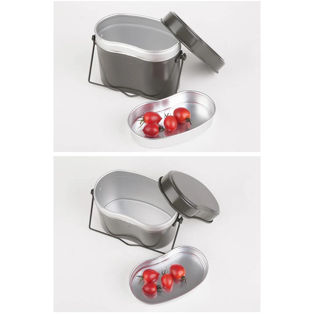 Lightweight Outdoor Lunch Box Army Soldier Set Mess Kit Canteen Kettle Pot Food Cup Bowl