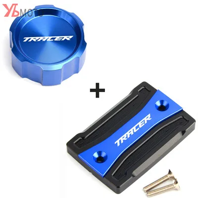 Front and Rear Blue Для Yamaha TRACER 900 700 GT 900GT TRACER MT09 MT07 MT 09 MT 07 передний и задний тормозной цилиндр для жидкости главный резервуар Крышка крышки - Цвет: Front and Rear Blue