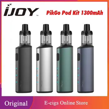 

100% Original IJOY PikGo Pod Kit With 1300mAh Battery 2ml Cartridge & P0.6/P1.0 Mesh Pod Electronic Cigarette Vape Kit vs Drag X