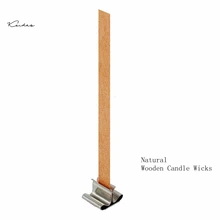 Special Price Eco-friendly Wooden Wicks Smokeless Soywax Candle Wicks with Iron Stands 50pcs/pack for DIY Candle Making 130x13mm Special Price Eco-friendly Wooden Wicks Smokeless Soywax Candle Wicks with Iron Stands 50pcs/pack for DIY Candle Making 130x13mm