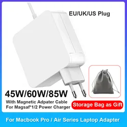 Adaptateur d'alimentation 45W/60W/85W à Magsaf * 1/2 t tip l tip, chargeur 100 240V pour MacBook Pro /Air Series, adaptateur de charge pour ordinateur portable 