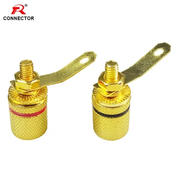 

50pcs Mini Binding Post Connector Gold Plated Panel Mount Type,Binding Post Cable Connectors For Speaker Amplifier Woofer