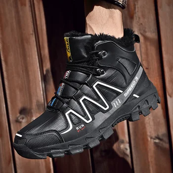 

Chiang Men Anti-Skid Spike Military Boots Camouflage Waterproof Winter Warm Hiking High-Quality Endurable Sneakers For Ourdoor