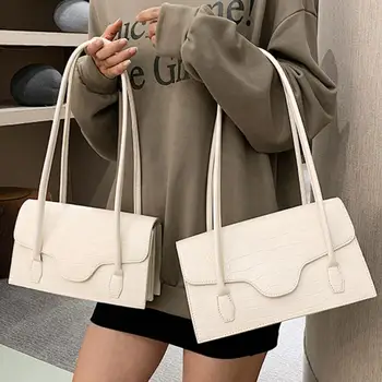 

Crocodile pattern Square Armpit bag 2020 Fashion New Quality PU Leather Women's Designer Handbag High capacity Shoulder Bags