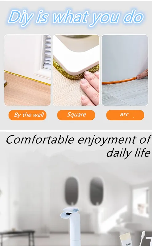 1-6M Self Adhesive Tape Waterproof Beautiful Joint Floor Seam Line Sticker Background Wall Ceiling Edge Corner Seal Home Decor