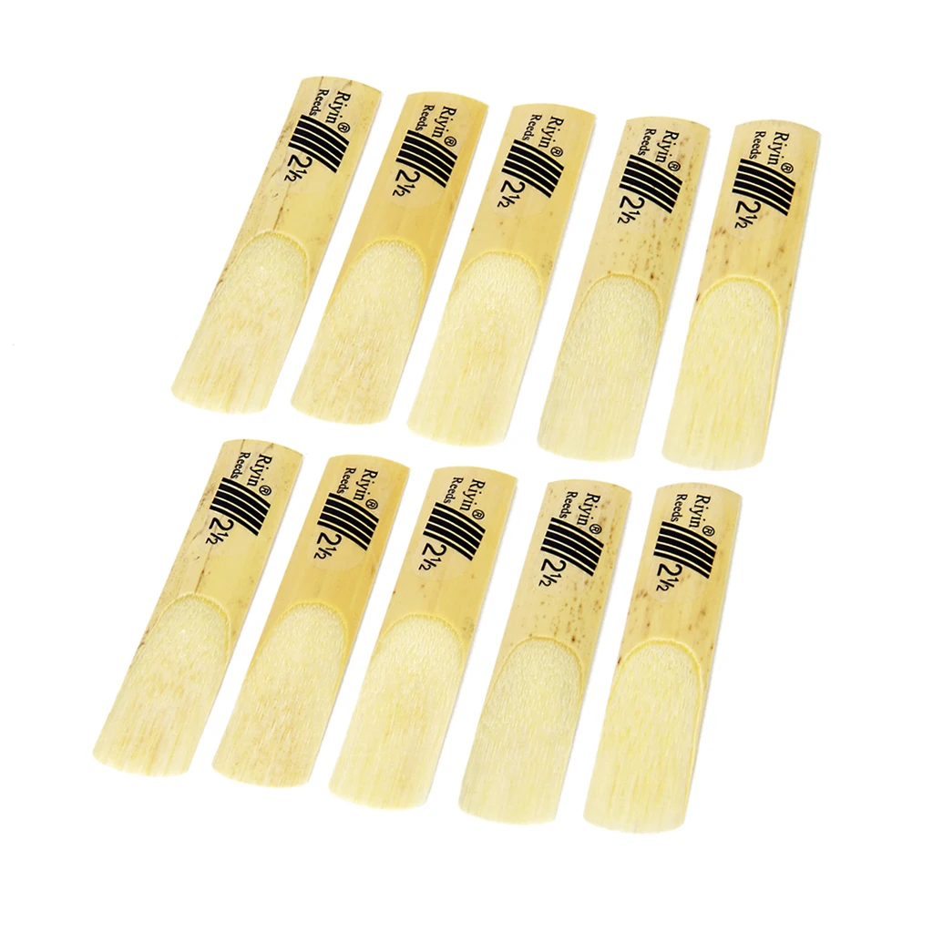 

10 Pieces Alto Sax Saxophone Reeds for 2.5 Strength 2 1/2 Music Gift