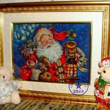Высокое качество хлопок нитки милый Счетный крест комплект ночное время Дед Мороз Санта Рождественский подарок DIM 08865