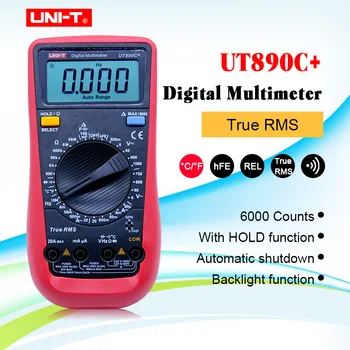 

UNI-T UT890C+ True RMS digital multimeter with backlight AC/DC frequency multimeter Ammeter Multitester Free Shipping