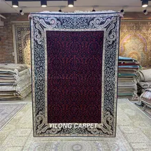 YILONG 4'x6' Шелковый персидский ковер ручной работы традиционный кашмирский напольный ковер(HF298B