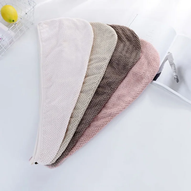 Горячее Коралловое флисовое полотенце для душа для сушки волос для ванной комнаты супер абсорбент твист обертывание Душ шапка-тюрбан шапка для длинных и густых волос