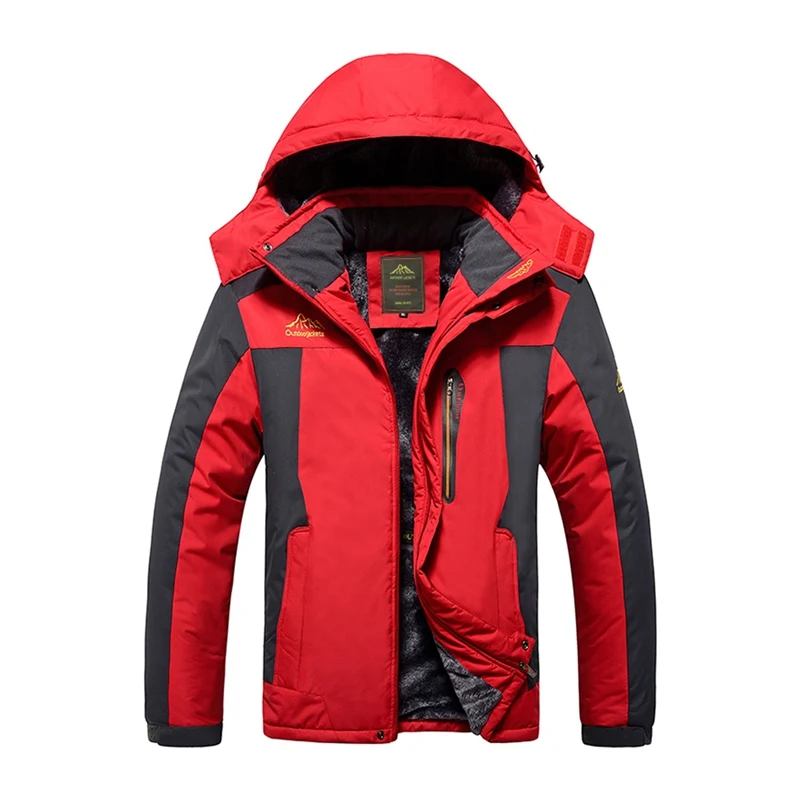 Унисекс походная куртка с капюшоном Съемная водонепроницаемая ветрозащитная термокуртка непромокаемая ветрозащитная спортивная одежда - Цвет: R