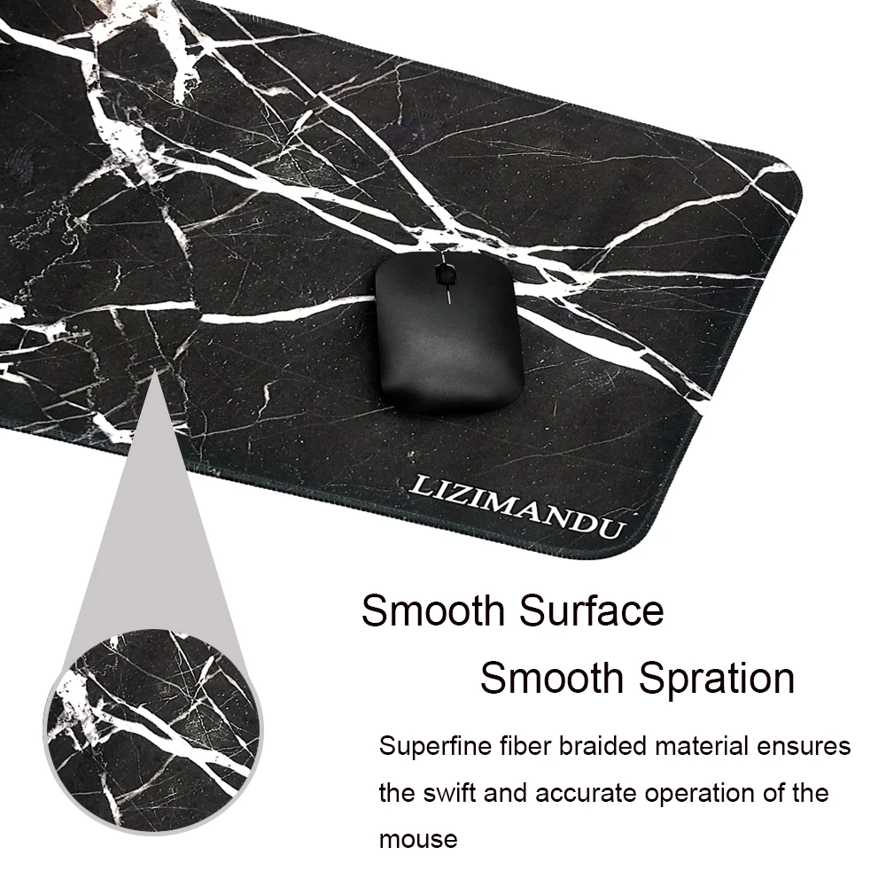  LIZIMANDU Speed Locking Edge Large Natural Rubber Mouse Pad Waterproof Game Desk Mousepad Keyboard 