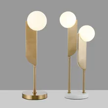 Современная стеклянная Настольная лампа с двойной головкой для гостиной, дизайнерская лампа для скандинавского кабинета, столовой, спальни, прикроватная декоративная настольная лампа