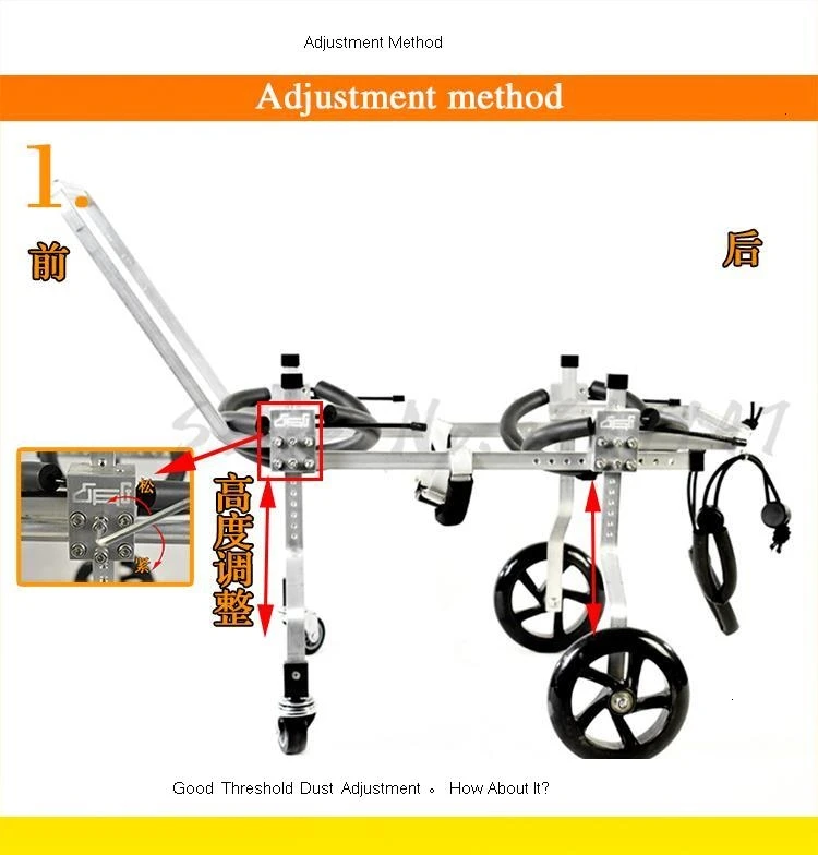 Собака инвалидная коляска ПЭТ скутер конечностей Поддержка автомобиля Forelimb с ограниченными возможностями четырехколесное светодиодное транспортное средство реабилитации коляске