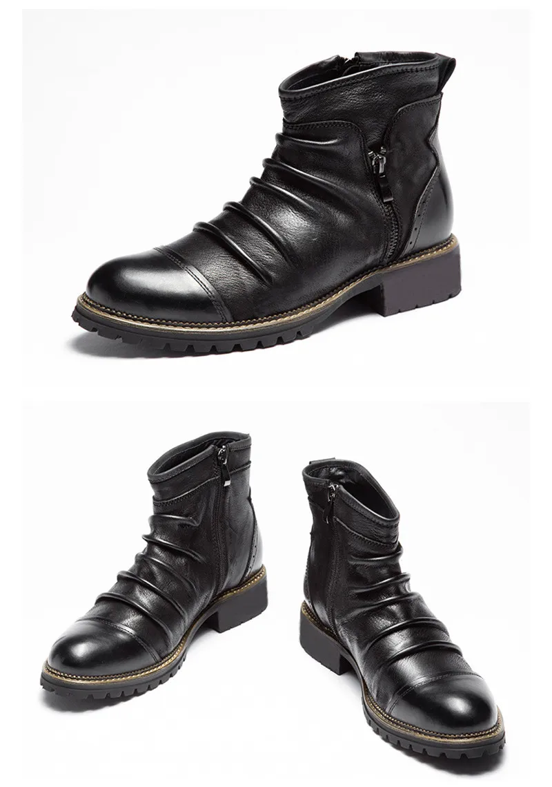 38-48 ботинки «Челси»; удобные мужские повседневные кожаные ботинки наивысшего качества;# AF3995