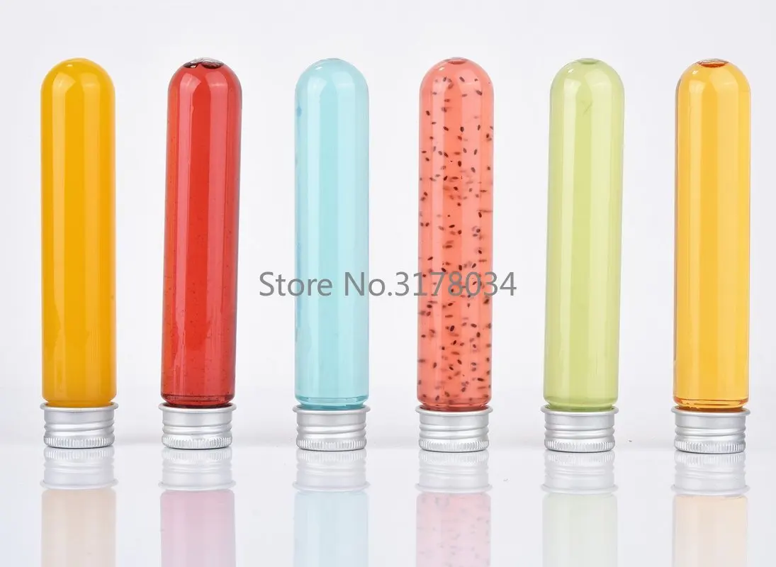 25Pcs 40ML Plastic Clear Test Tube With Cover Multi-Purpose Storage Bottle for USB Cable Party Favors Candy Sundries Organizer