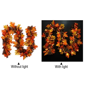 

Halloween Pvc Pine Cone Maple Leaf Rattan Door Hanging Decoration Autumn Pumpkin Door Lintel Window Decoration Dropship·