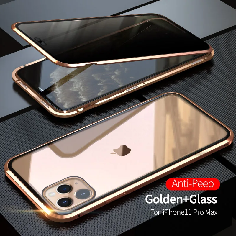 Для iPhone XS MAX анти-открытый чехол для телефона XR Магнитная Адсорбция двойное стекло в рамке i7 8P защитный чехол