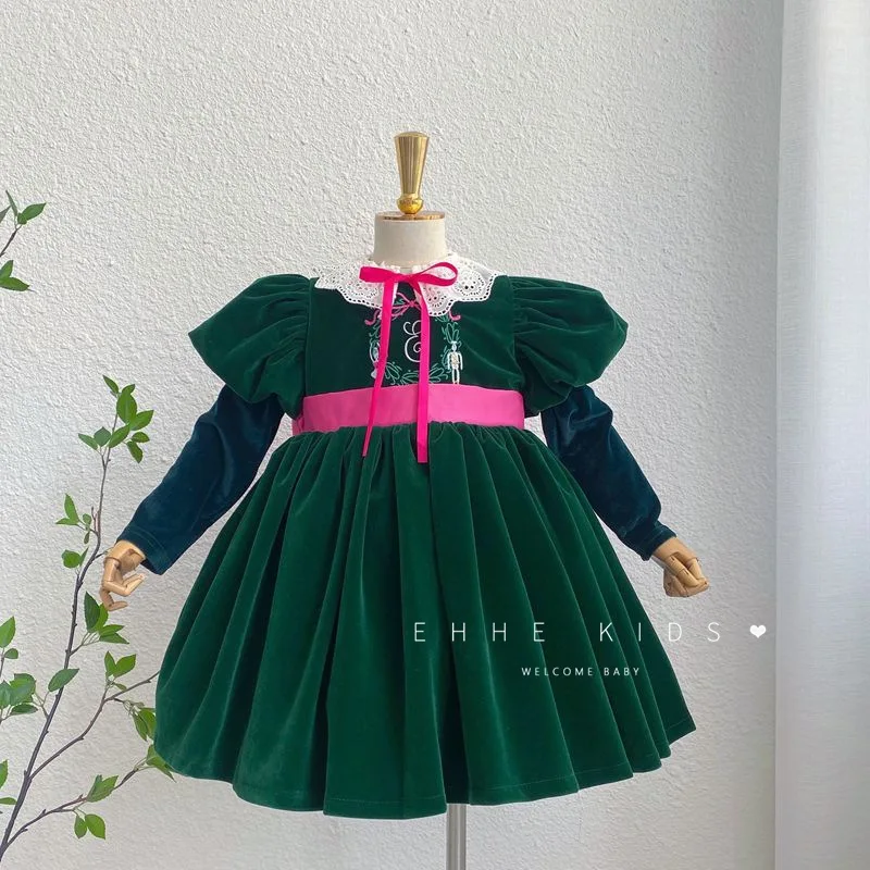 0-12years Autumn Turkey Children's Christmas Dress Princess Performance Clothing Children Kids Dresses for Girls Eid | Детская
