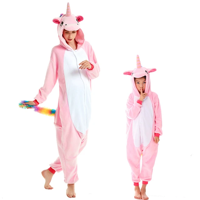 Unicorn Onesies Unisex Winter Cute Panda Totoro Skeleton Onesies Women Nightwear Anime Costumes Adults Flannel Sleepwear Pajamas 5