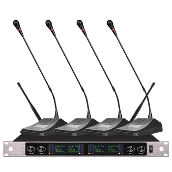 

Professional wireless microphone four conference microphone wireless for conference room church school lecture