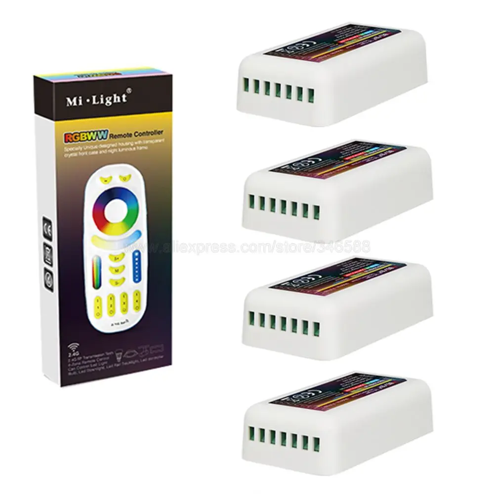 Miboxer RGB CCT (RGB + холодный белый теплый белый) контроллер DC12 24V FUT039 Milight 2 4 г RF