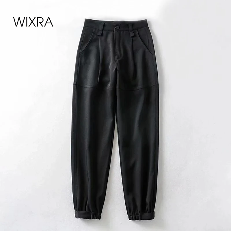 Wixra Long Pants Women's Bottoms Summer Autumn Stylish Solid Basic Casual Cool Pockets Streetwear Pencil Pants Wixra Long Pants Women's Bottoms Summer Autumn Stylish Solid Basic Casual Cool Pockets Streetwear Pencil Pants