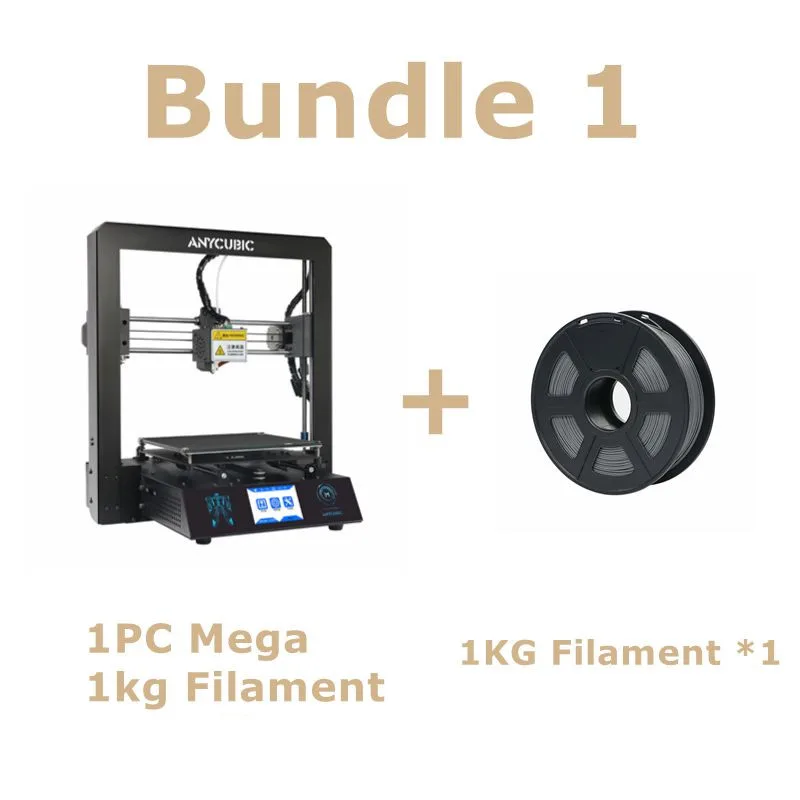 Mega--Add1kg ANYCUBIC I3 Мега 3d принтер комплект большой печати размера плюс металлический каркас 3D Drucker Impresora - Цвет: Mega--Add1kg