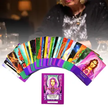 

44 Sheets Full English Version Tarot Cards Keepers Of The Light Oracle Cards Tarot Cards Card Party Games Cards