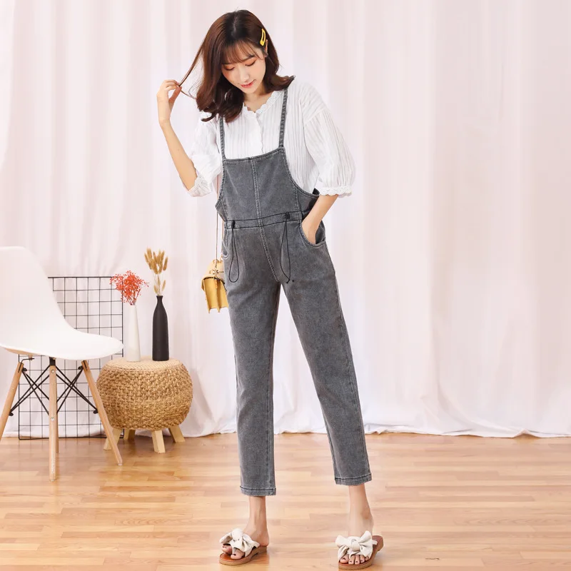 Осень и зима Горячая мама верхняя одежда слинг Slim fit беременных женщин джинсовые комбинезоны